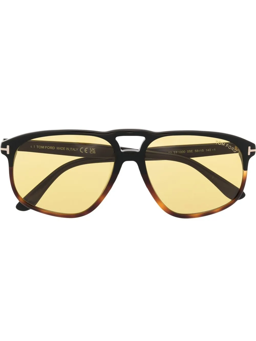 

TOM FORD Eyewear tortoiseshell-detail round-frame sunglasses - Brown