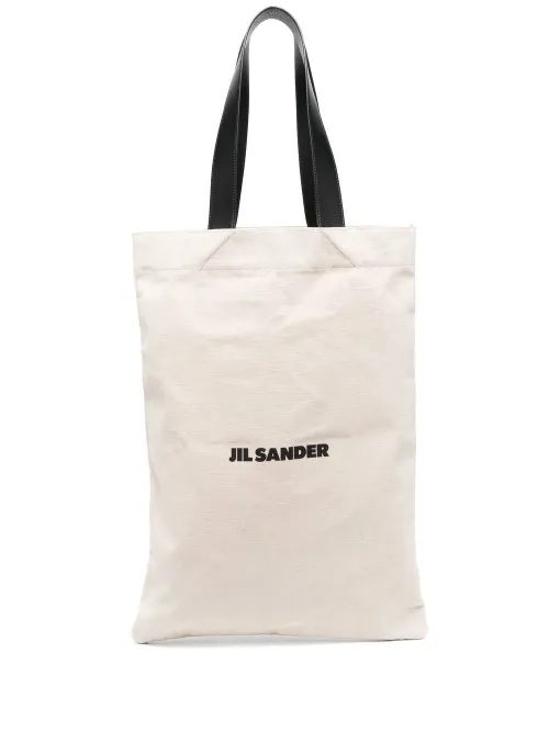 Sac cabas en lin à logo imprimé - Jil Sander - Modalova