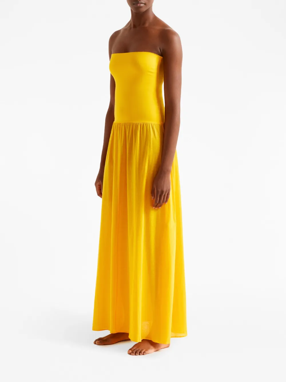 ERES Strapless maxi-jurk - Geel