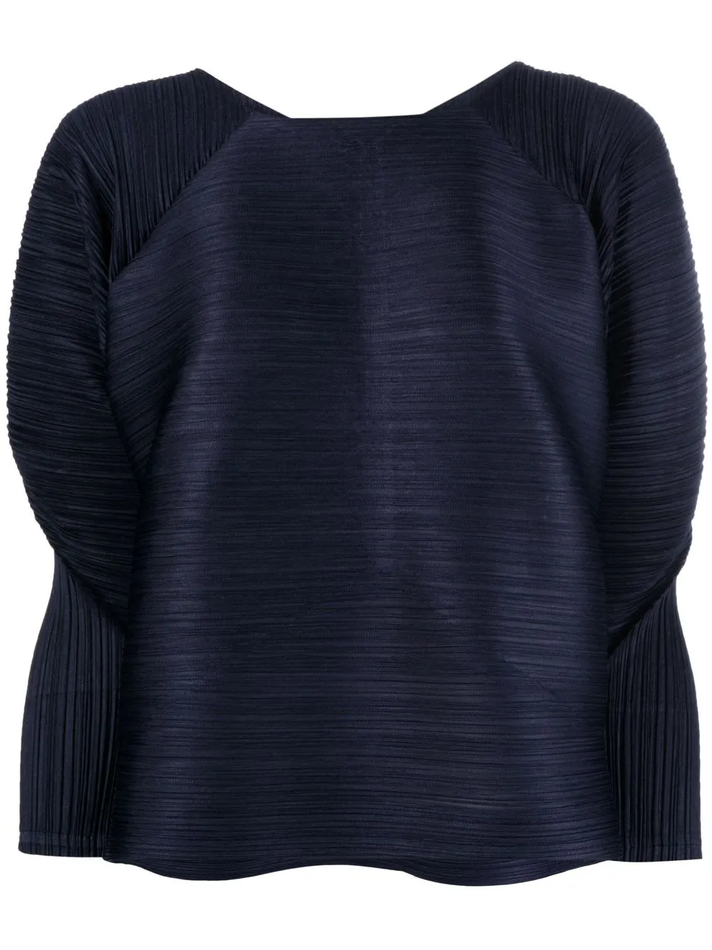 

Pleats Please Issey Miyake long-sleeve plissé-effect blouse - Blue