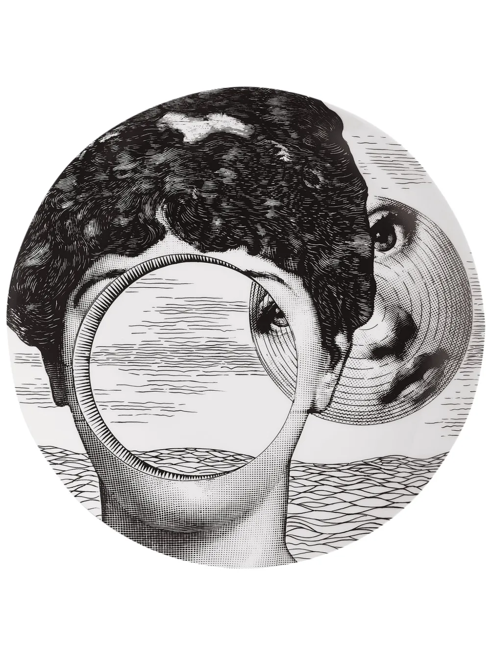Fornasetti assiette décorative Tema e Variazioni No. 279 | noir | Image 1