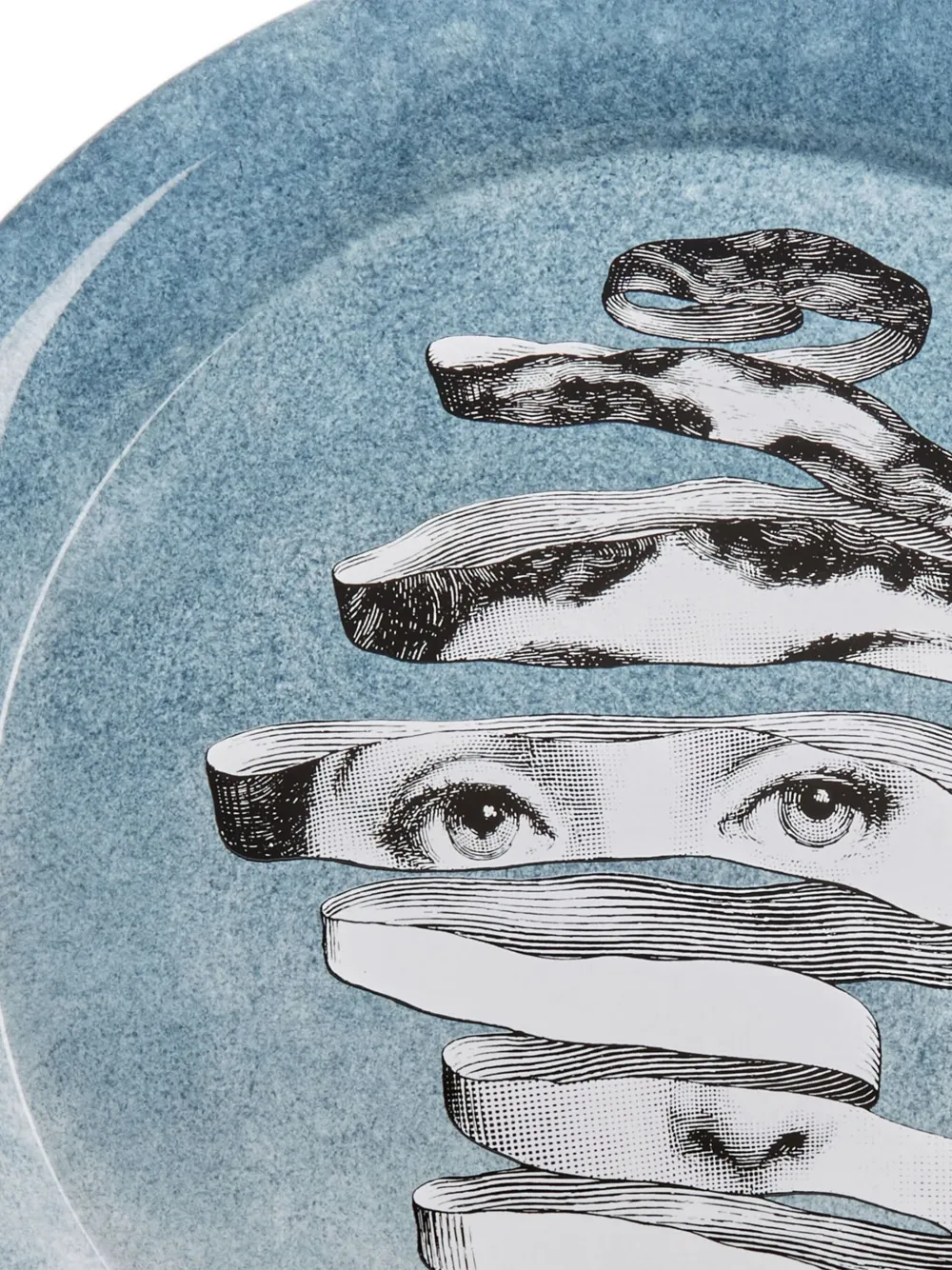 Fornasetti Melafisico Hand-painted Tray In Blue