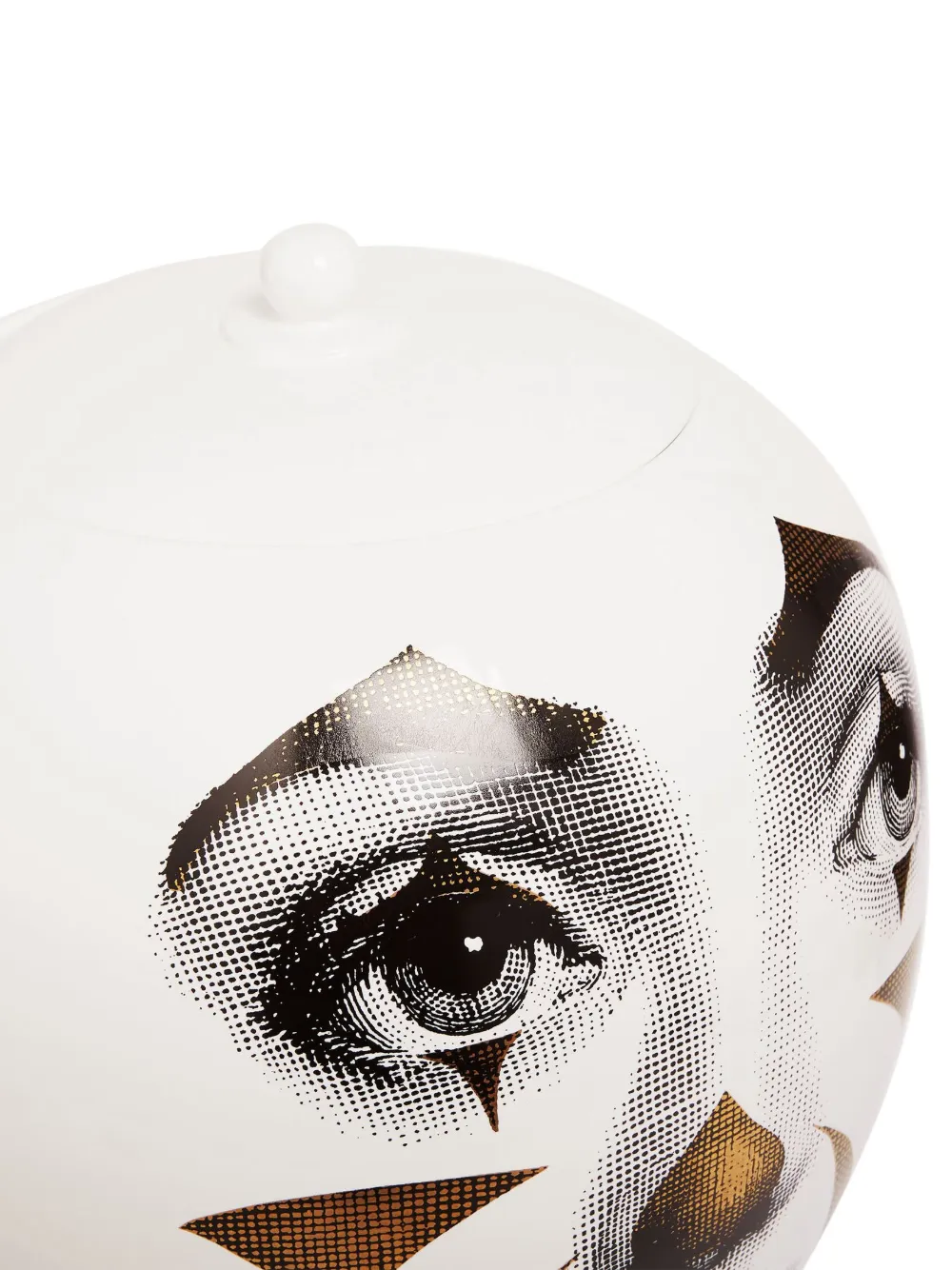 Fornasetti Clown Oval-design Vase (19cm) In Oro