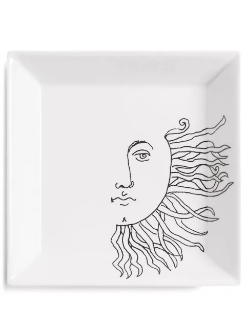 Fornasetti Solitario square-shape plate