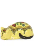 Fornasetti Mantellato cat-shaped ceramic decoration - Yellow