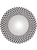 Fornasetti Egocentrismo wood convex mirror - White