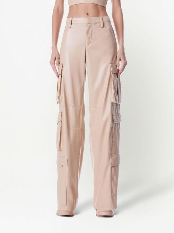 Alice Faux Leather Pants - Beige – wander boutique