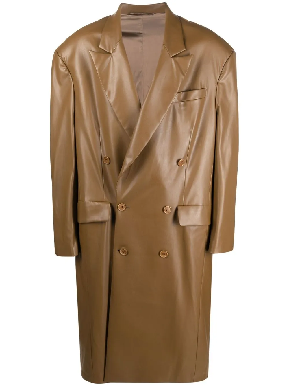 

Ann Demeulemeester double-breasted oversize coat - Brown