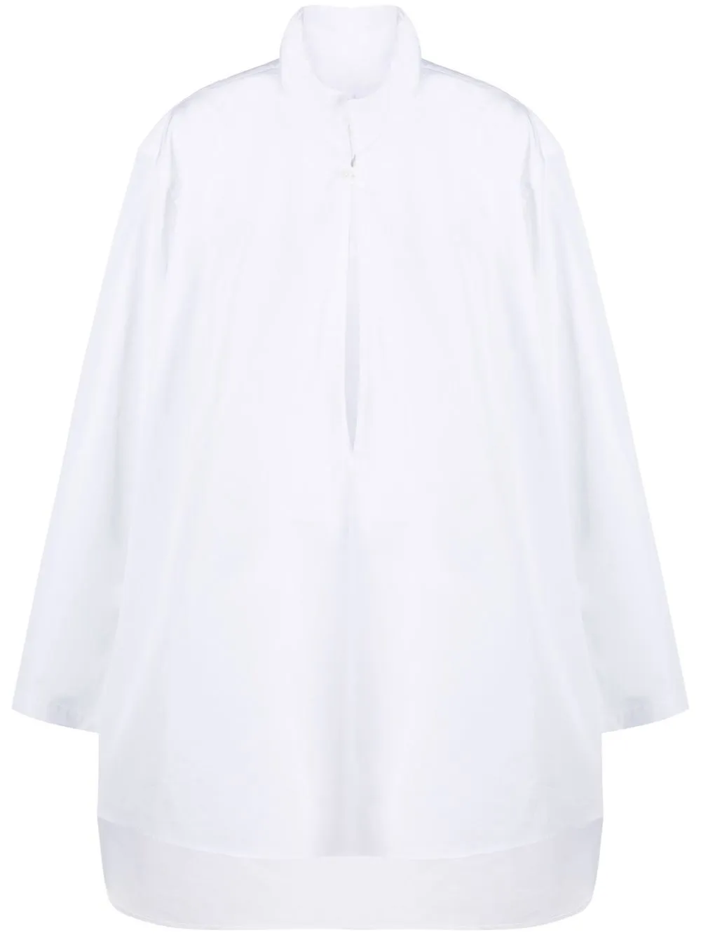 

Ann Demeulemeester funnel-neck cotton shirt - White