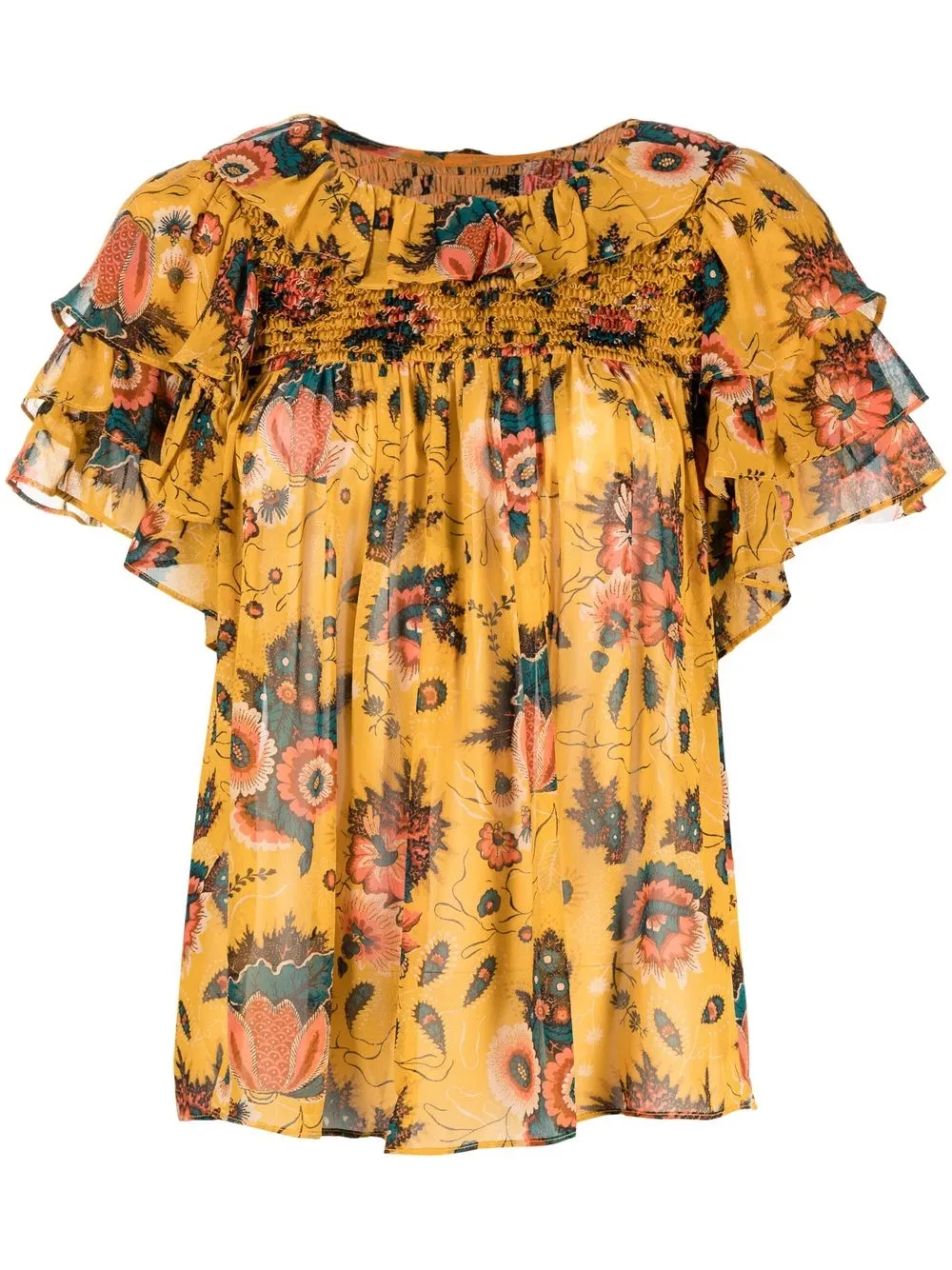 Ulla Johnson Lotta floral-print Blouse - Farfetch