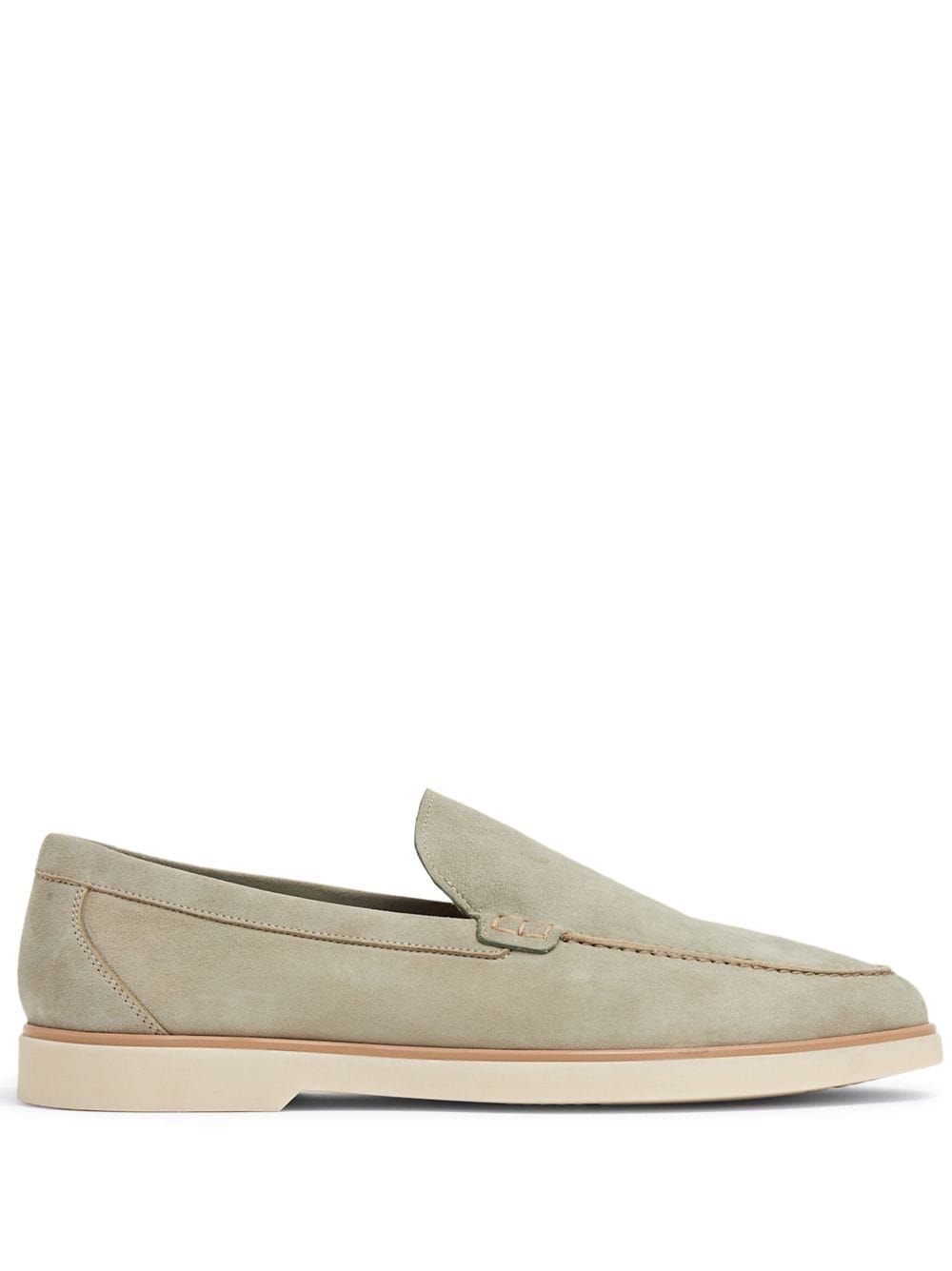 Magnanni Mens Pale Green Paraiso Slip-on Suede Loafers
