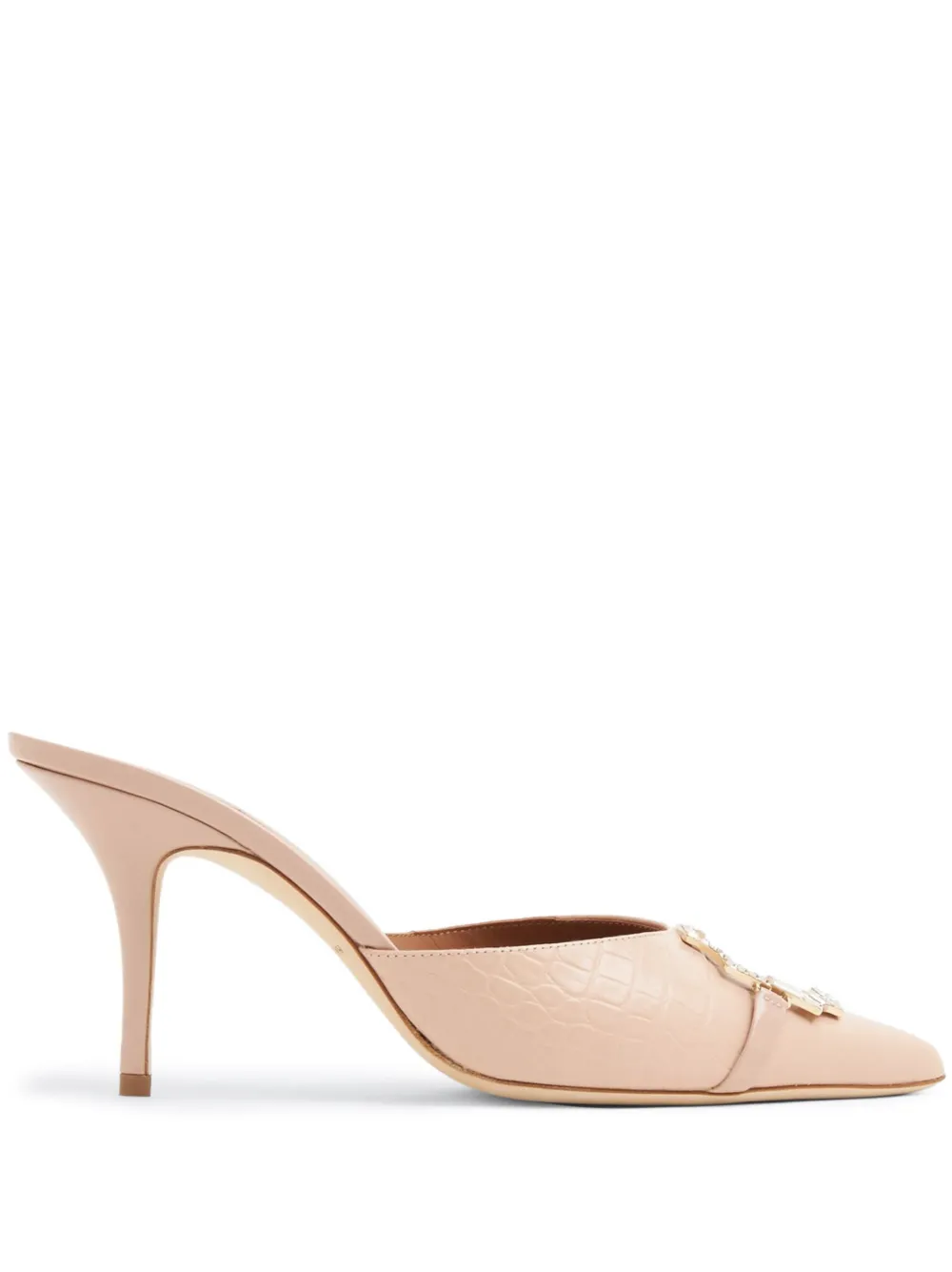 Malone Souliers Missy 70mm Pointed-toe Mules In Almond