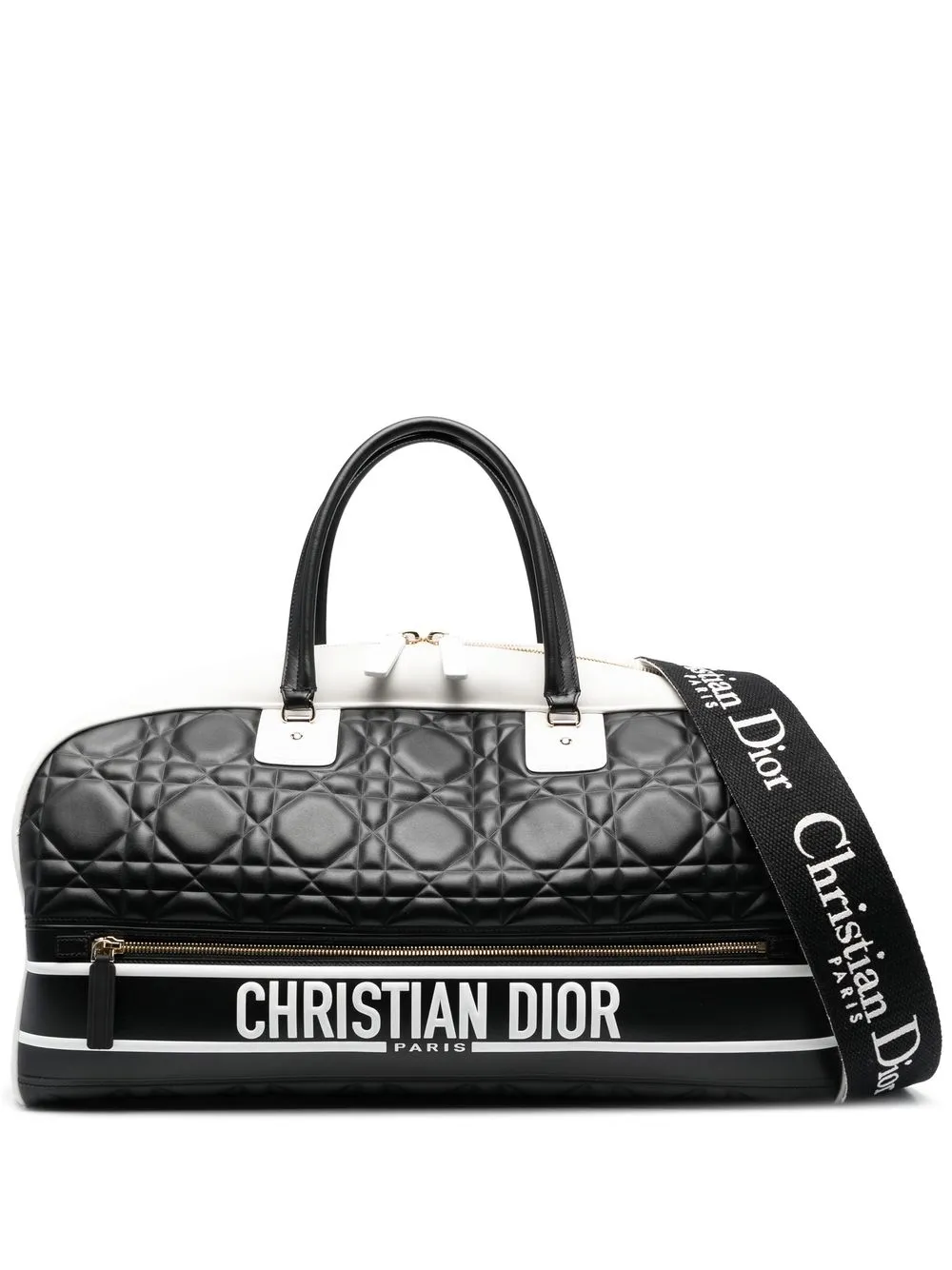 

Christian Dior pre-owned Cannage Vibe Zip bowling bag - Black