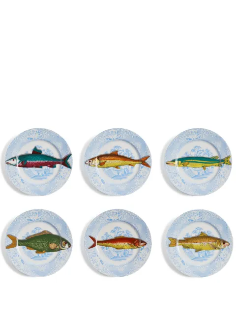 Fornasetti Piscibus porcelain paltes (set of six)