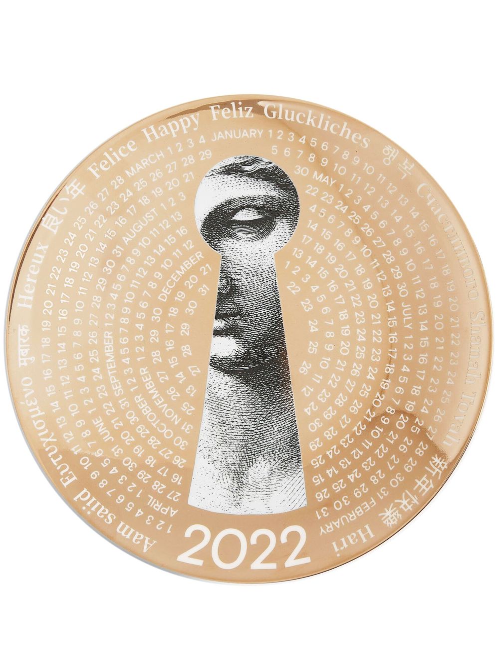 Fornasetti Calendar Plate 2022 (26cm) - ORO