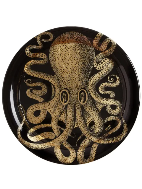 Fornasetti Polipo hand-decorated metal tray