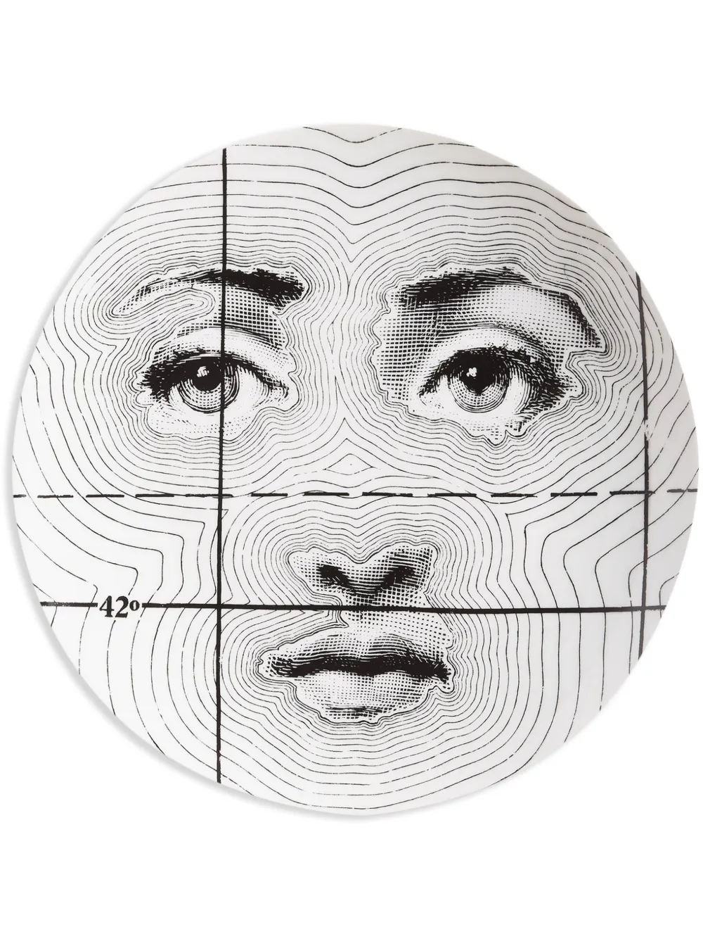 Fornasetti Tema e Variazioni N.99 Wandteller | Weiß | Image 1