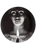 Fornasetti Tema e Variazioni N.190 hand-painted wall plate - Black