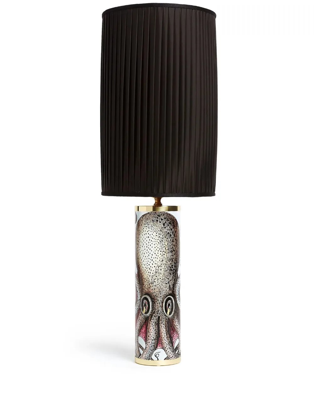 Fornasetti cylindrical pleated lampshade | Black | Image 1