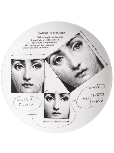 Fornasetti Tema e Variazioni N.183 hand-painted wall plate
