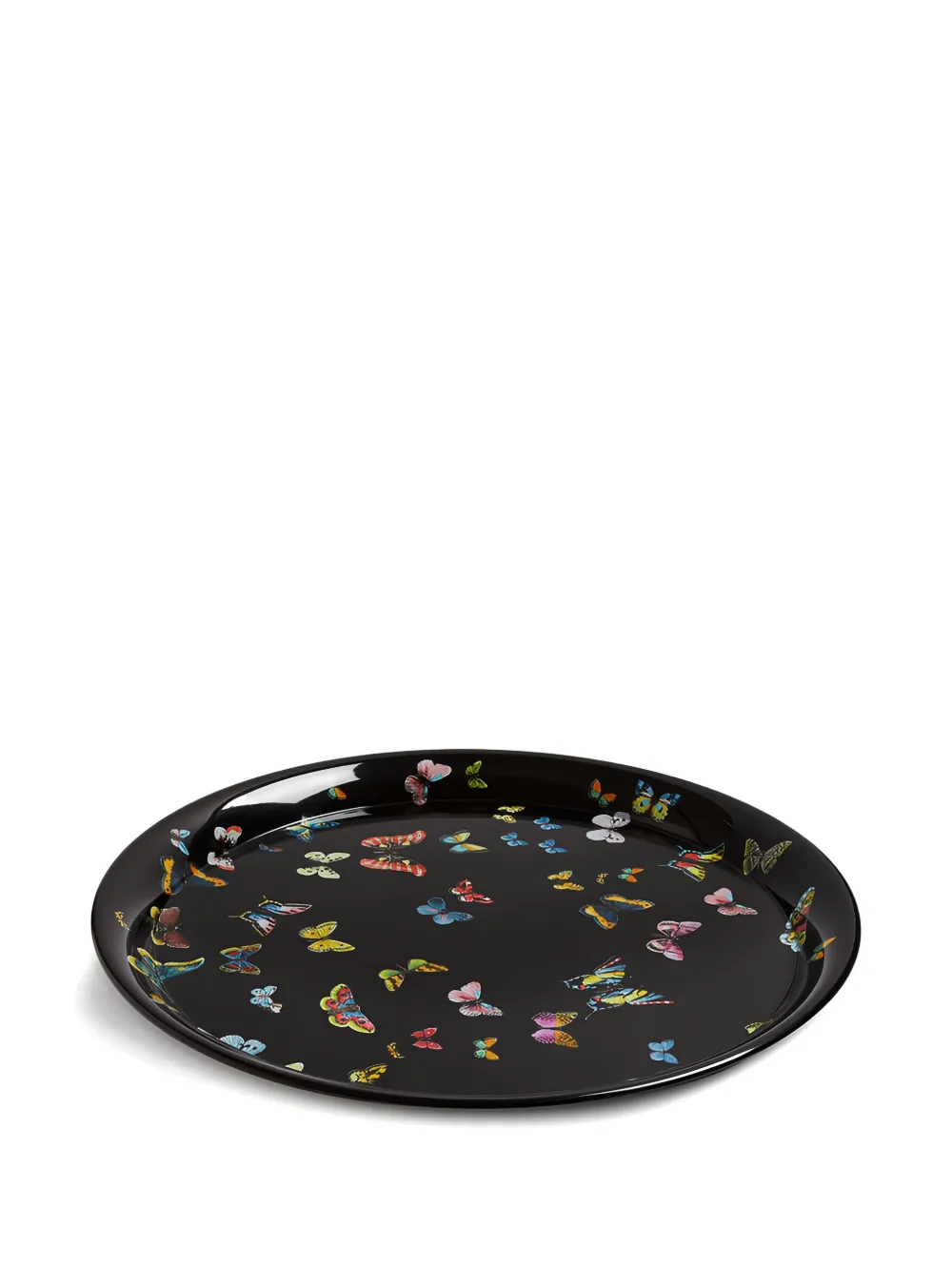Fornasetti Farfalle lacquered tray | Black | Image 1