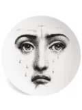 Fornasetti Lina Cavalieri porcelain plate (26cm) - Black