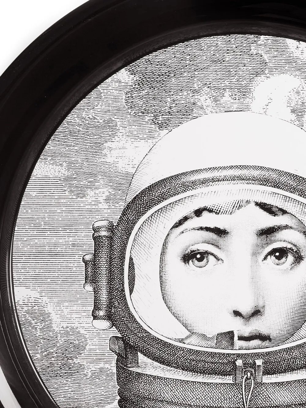 Fornasetti Palombara トレイ Fornasetti Palombara Hand-decorated Tray In Black | ModeSens
