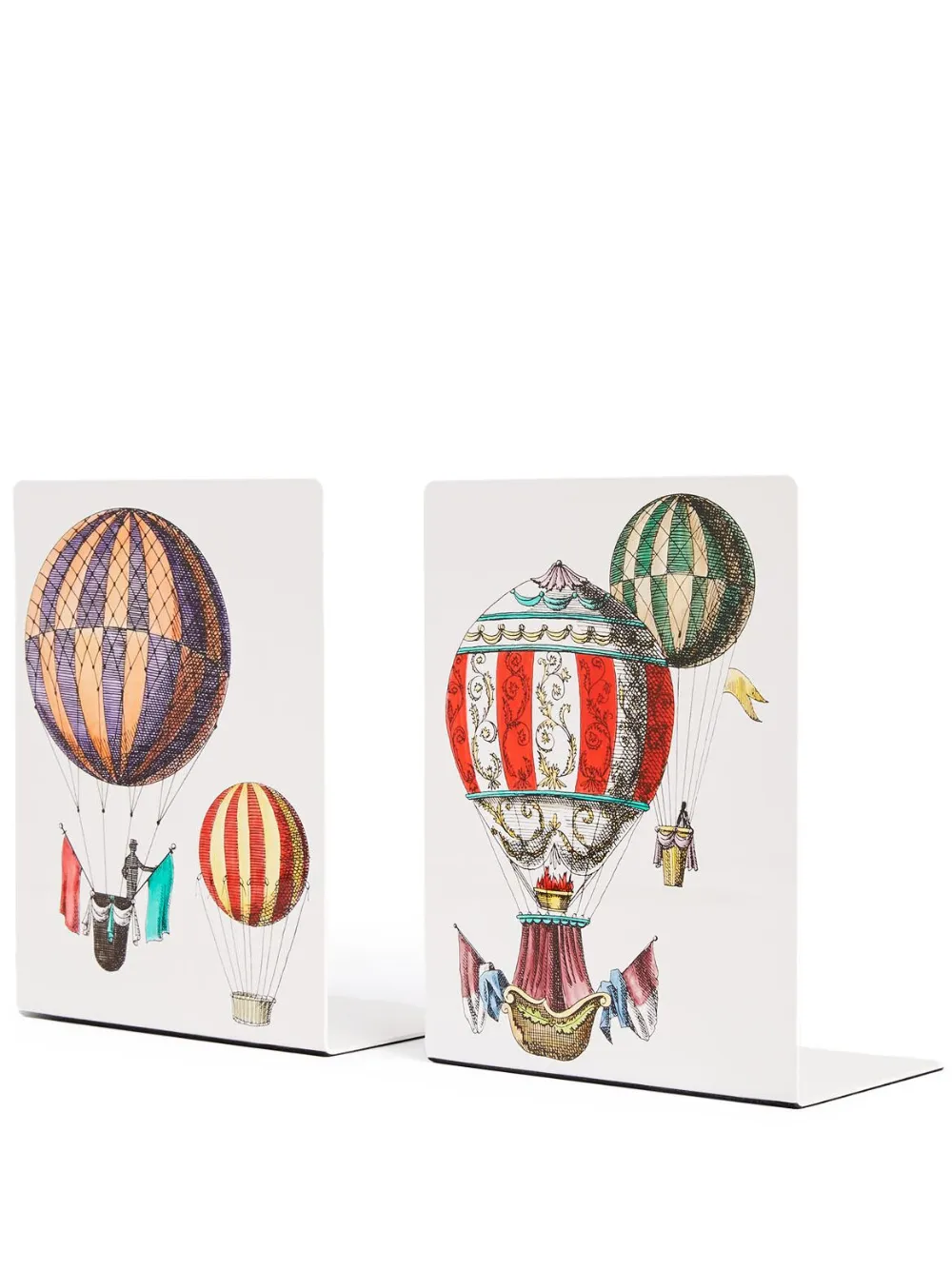 Fornasetti Palloni hand-painted bookend set | White | Image 1
