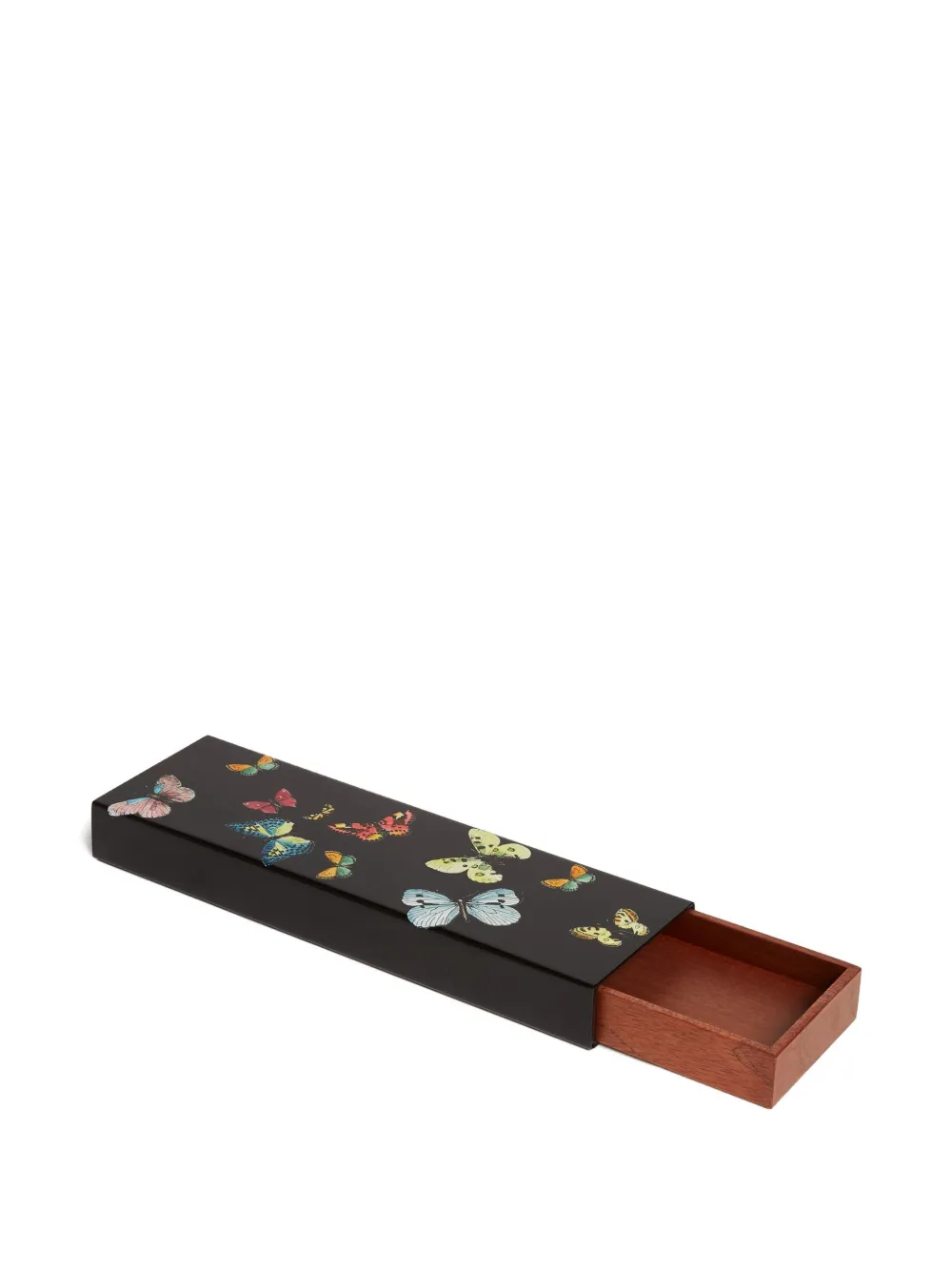 Fornasetti Butterfly-print Drawer Trinket Box (3.3cm X 10cm) In Brown