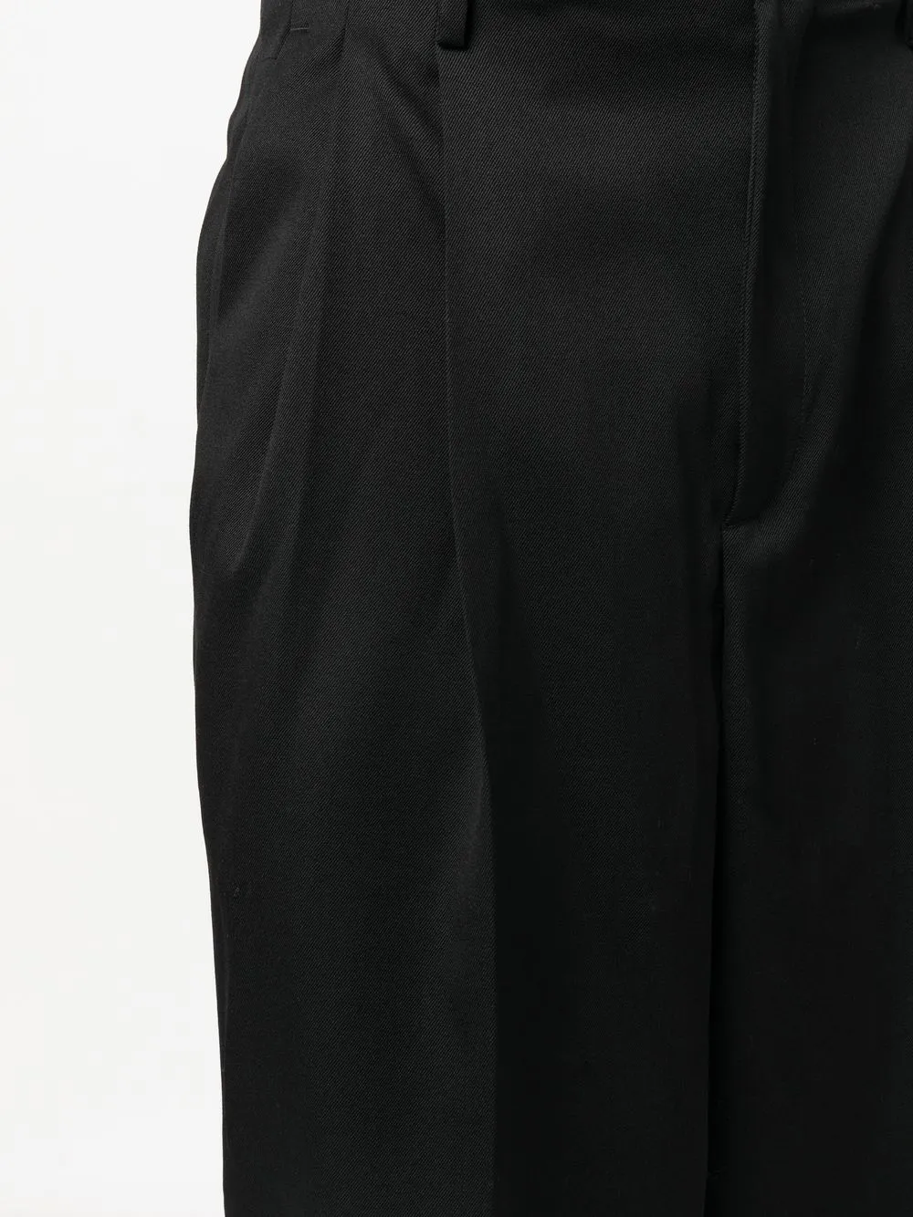 pleat-detail wide leg trousers
