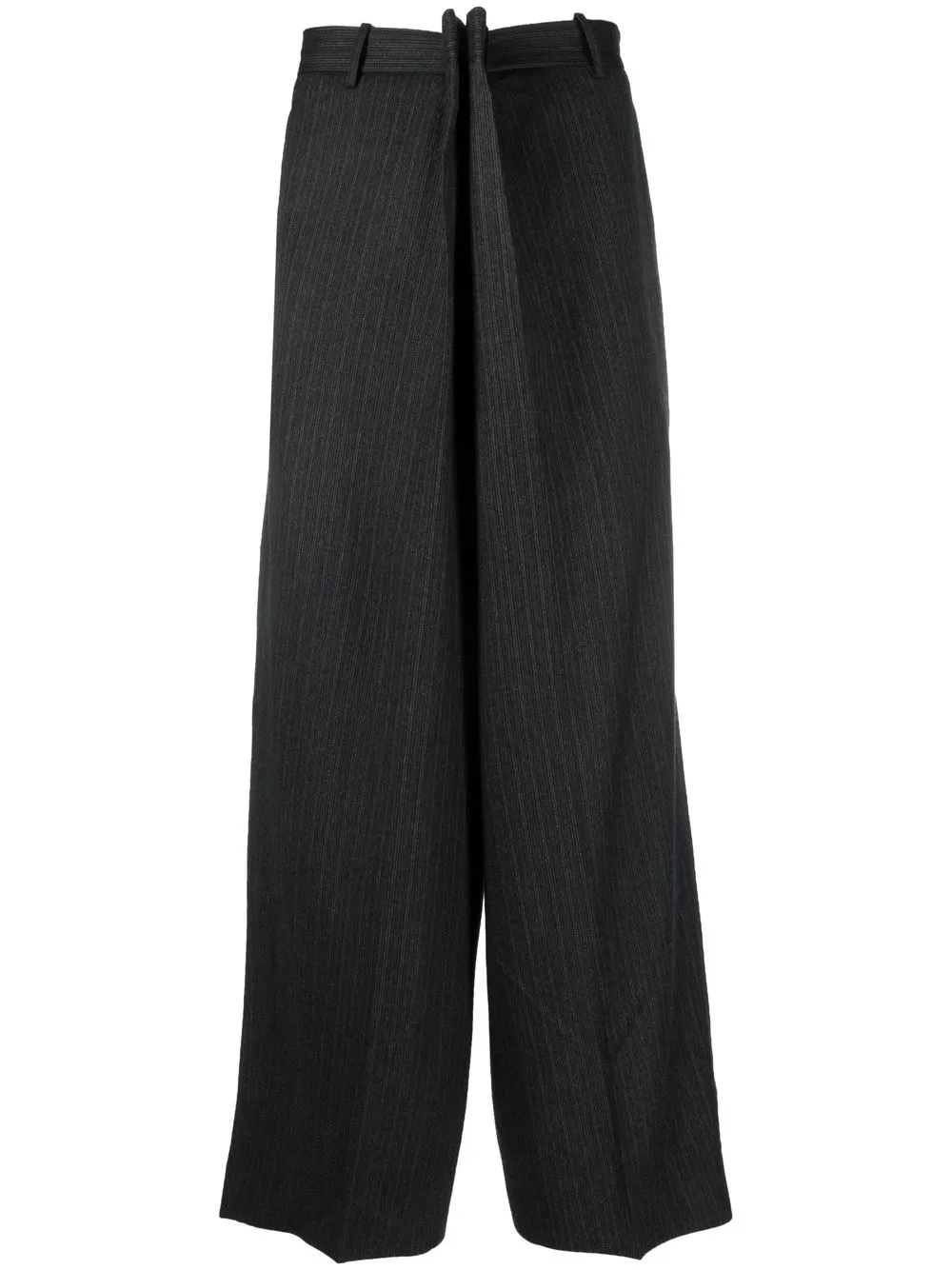 Hed Mayner Front-Cinch pinstripe trousers