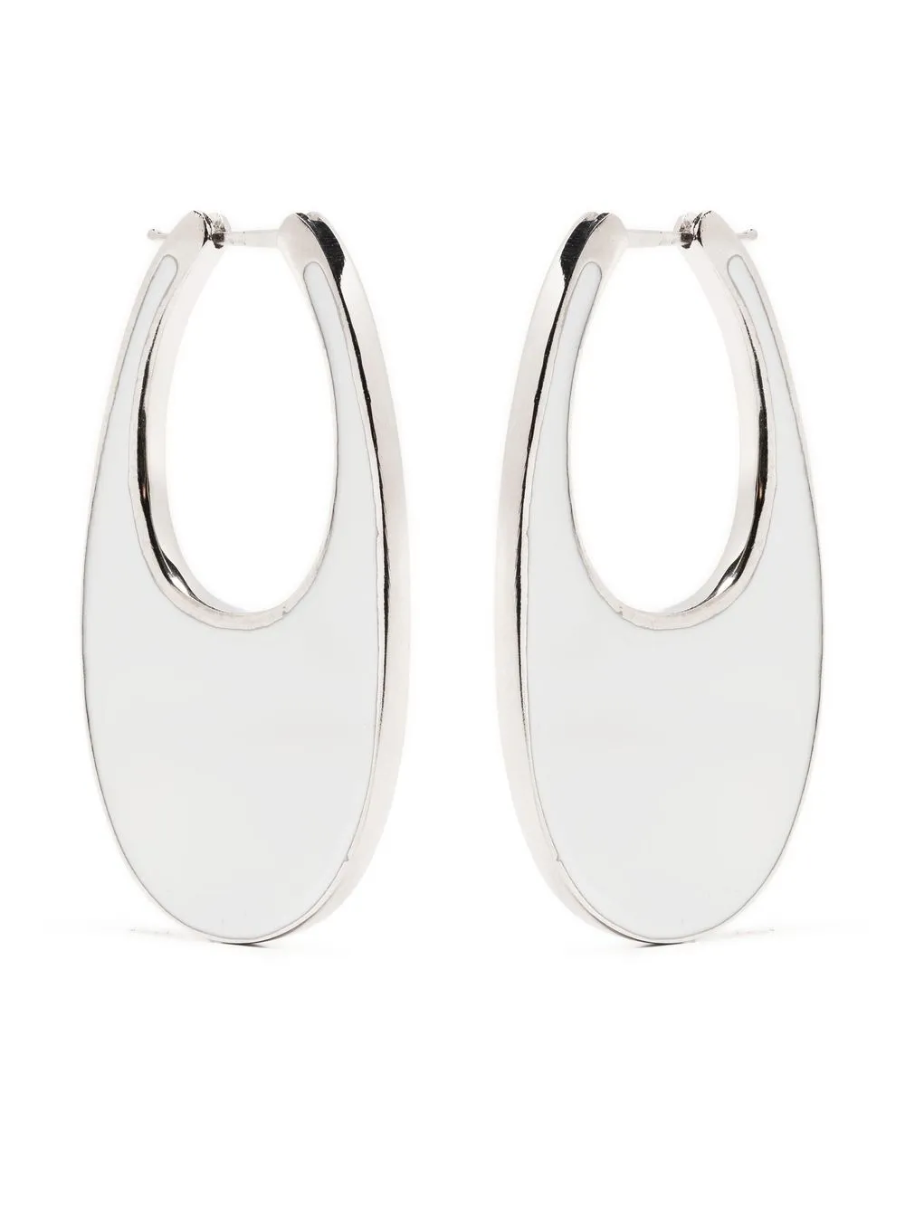 

Coperni large Swipe lacquered earring - White