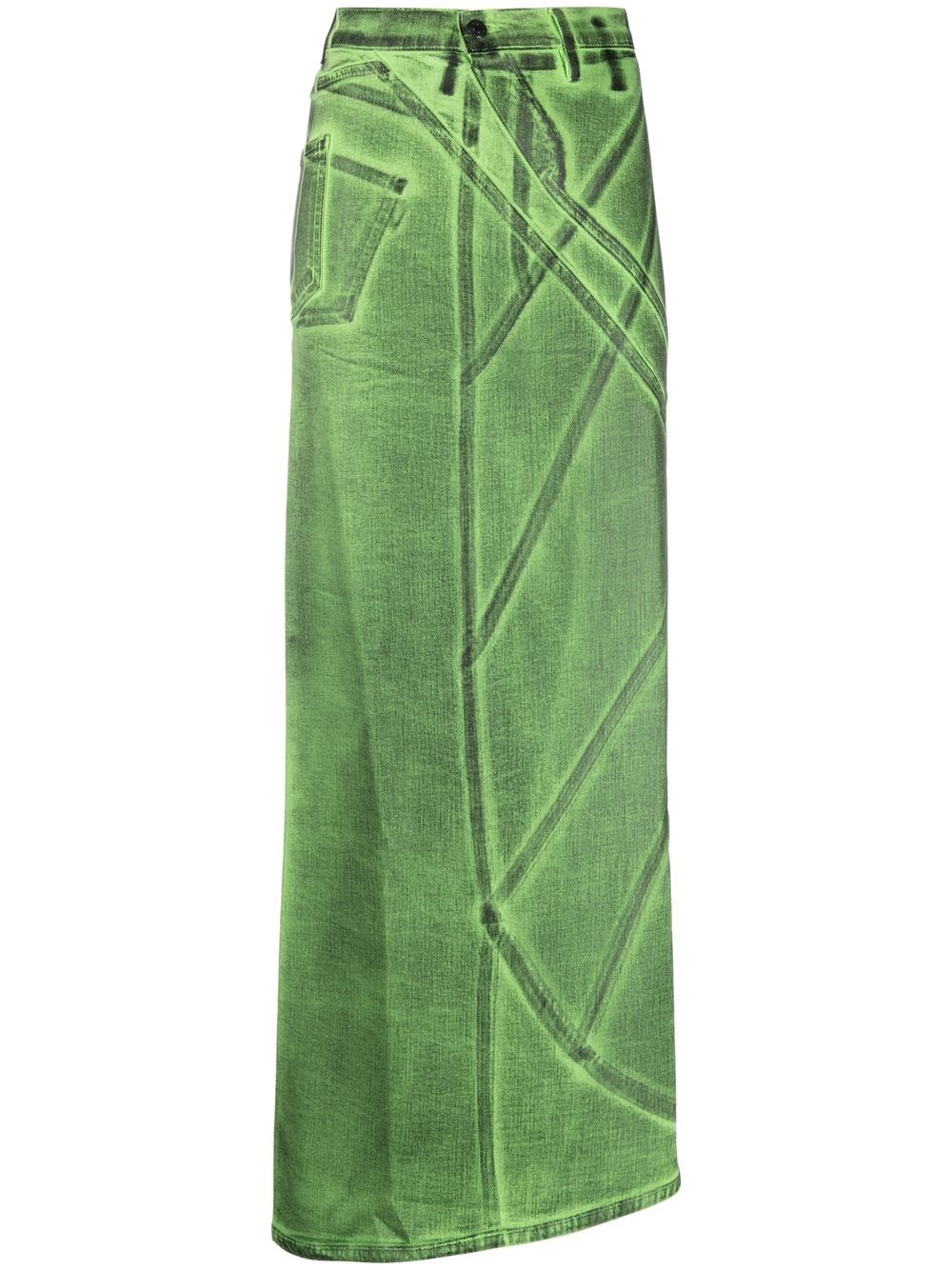 Green jean clearance skirt