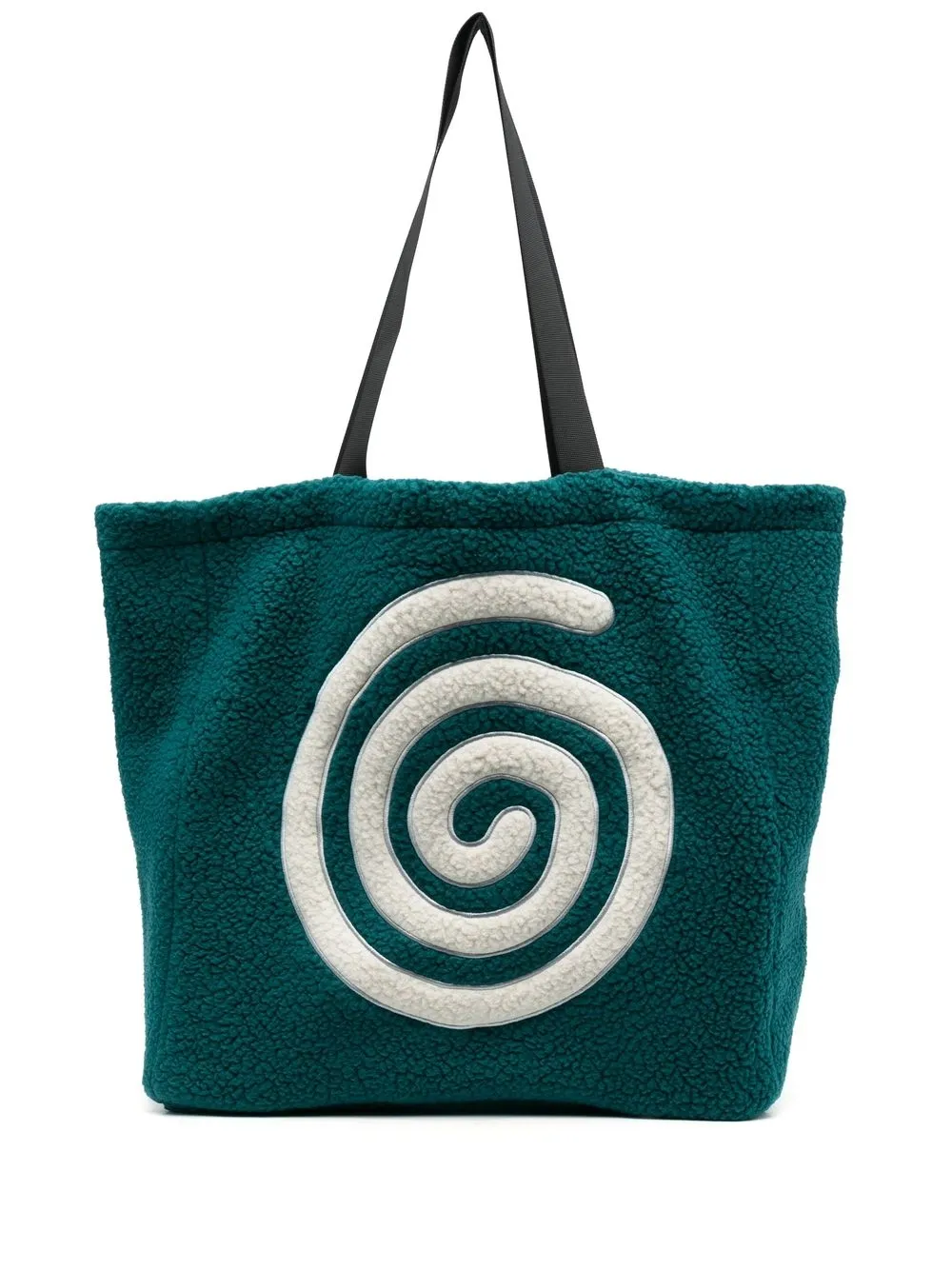 

Perks And Mini recycled faux-shearling spiral tote bag - Green