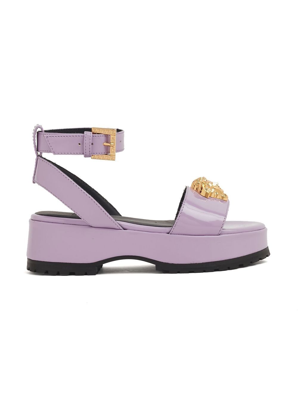 Versace Kids Medusa sandalen met plateauzool - Paars