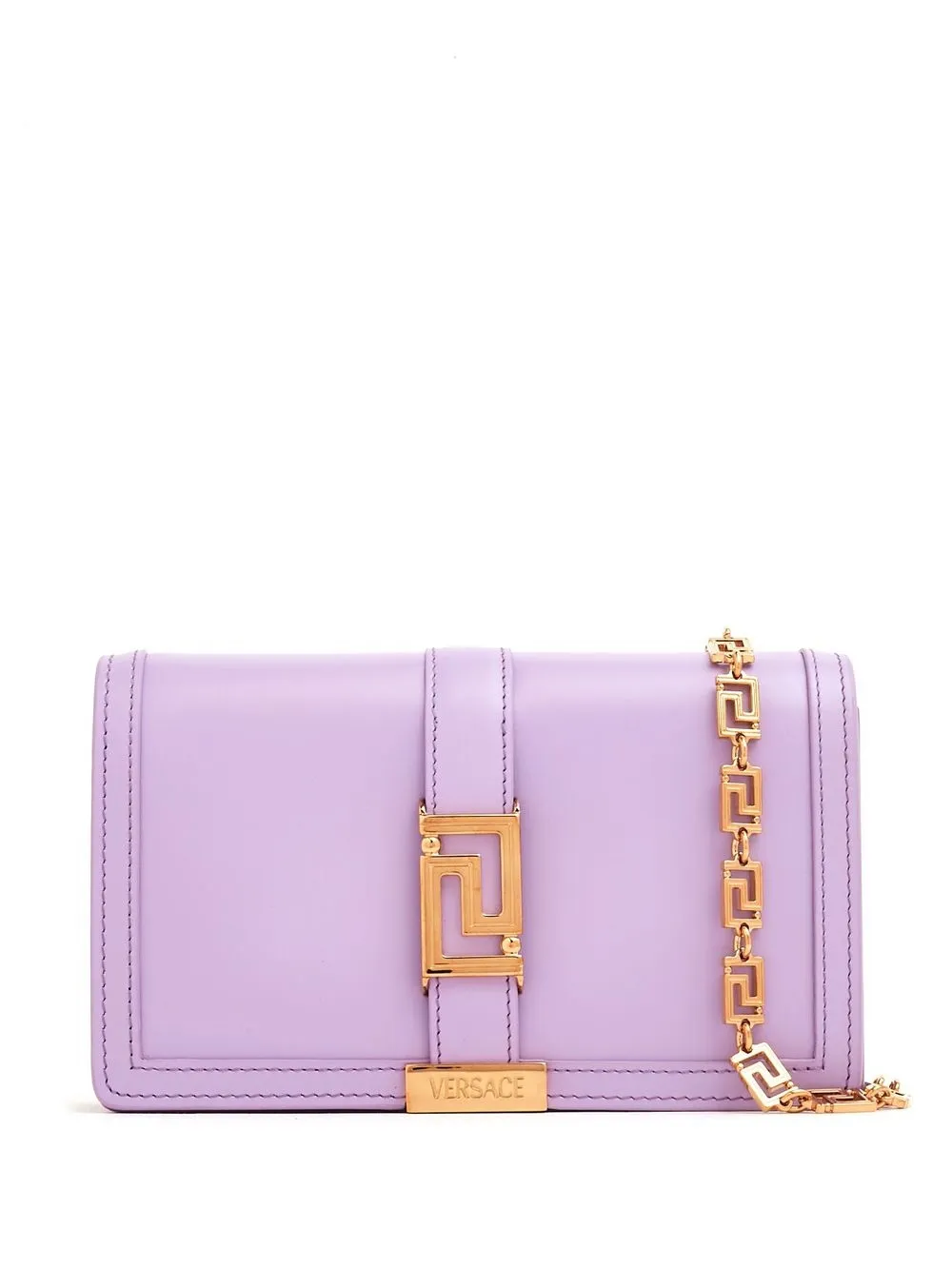 

Versace Greca Goddess leather shoulder bag - Purple