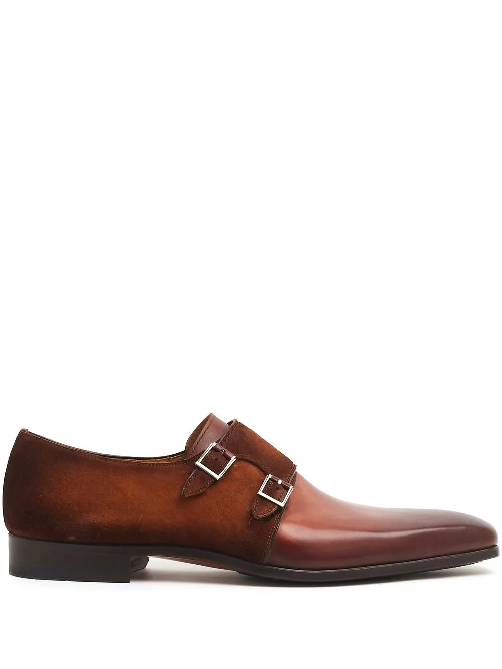 

Magnanni ombré-effect leather monk shoes - Brown