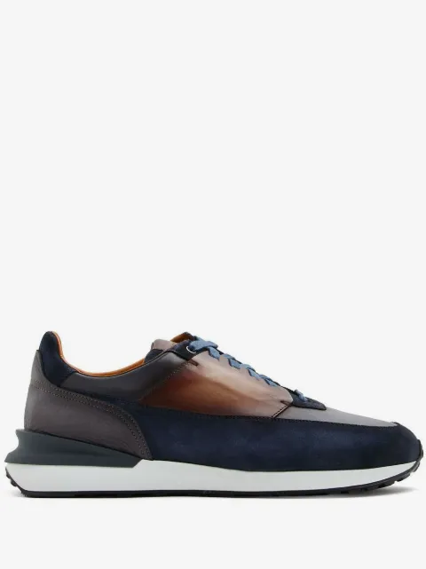Magnanni panelled low-top sneakers