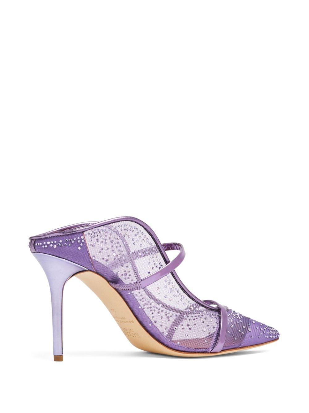 Shop Malone Souliers Maureen Crystal-embellished Mules In 紫色