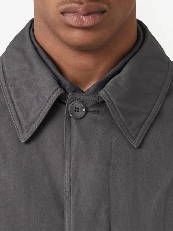 Burberry バーバリー Car ツイルコート | グレー | FARFETCH JP