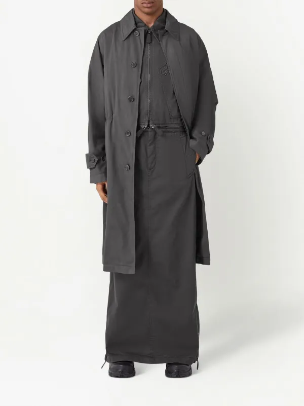 Burberry バーバリー Car ツイルコート | グレー | FARFETCH JP