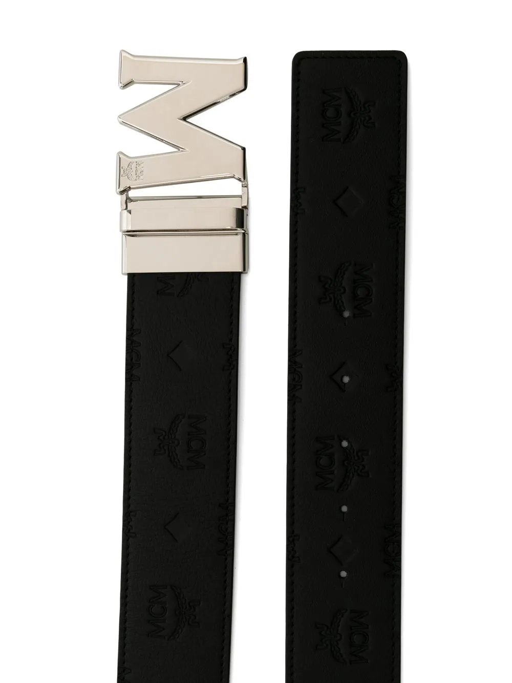 Shop Mcm Claus M Reversible Belt In Black