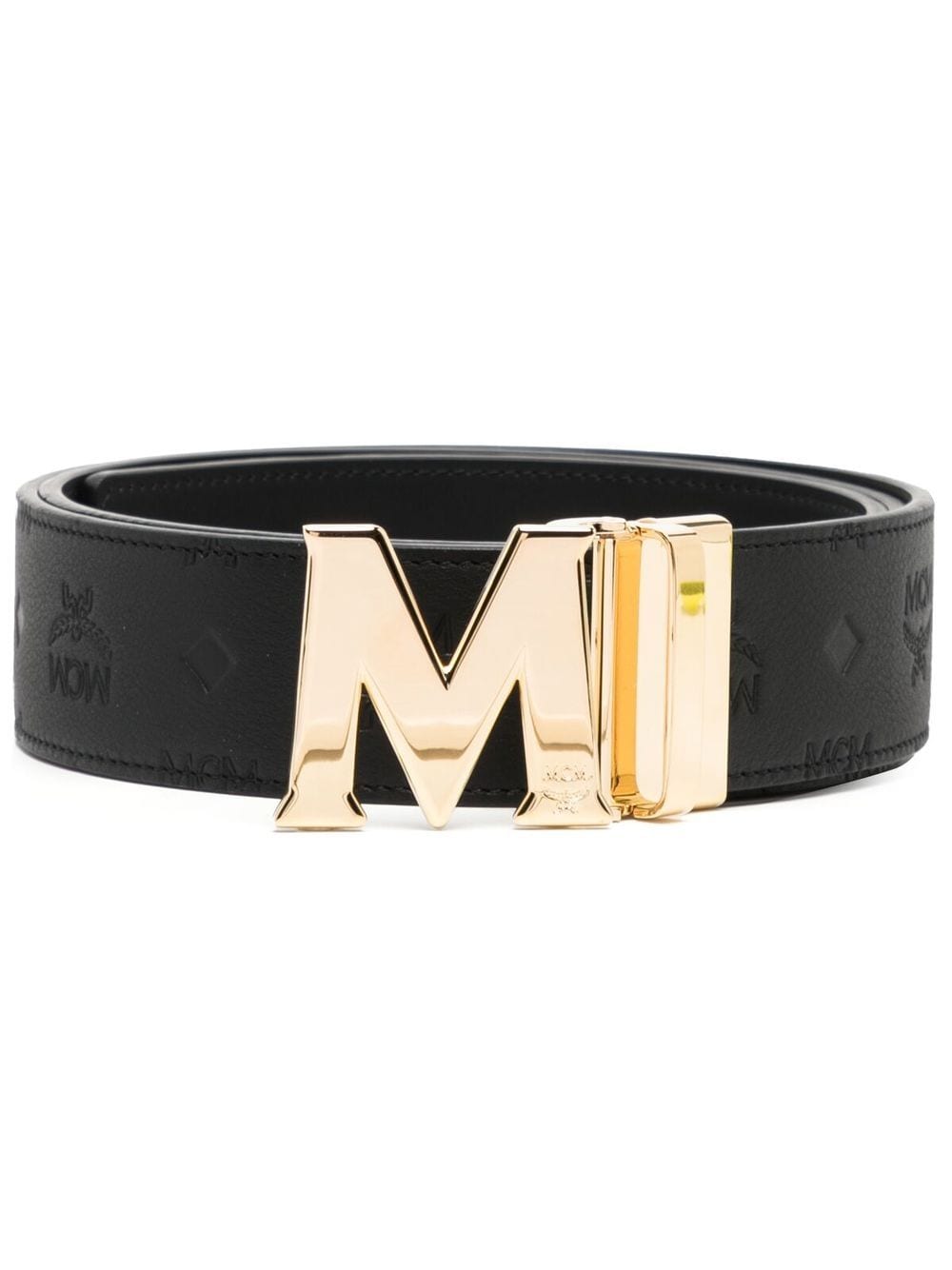 Shop Mcm Claus M Reversible Belt In Black