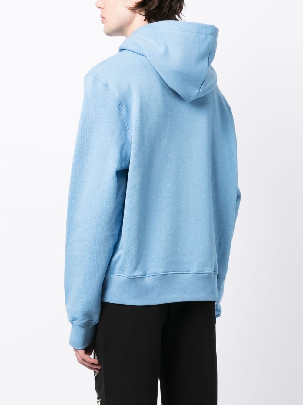 Shop Amiri Logo-print Long Sleeves Hoodie In Blue