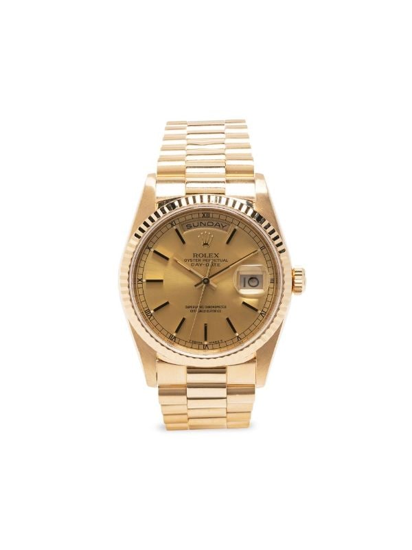 Rolex 1991 pre owned Day Date 34mm Farfetch