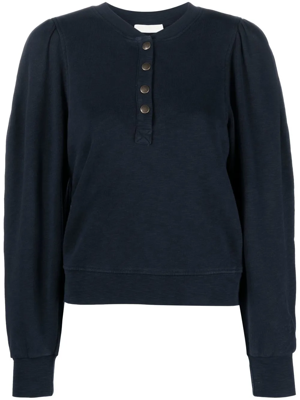 

Ulla Johnson sudadera Henley con mangas farol - Azul