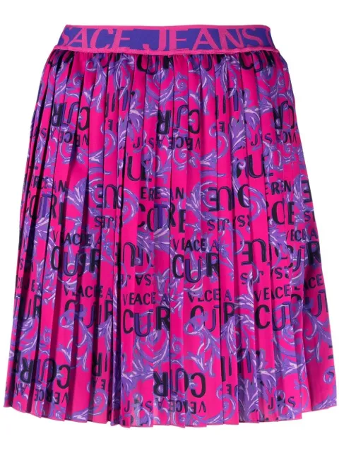Versace Jeans Couture Logo Couture pleated miniskirt