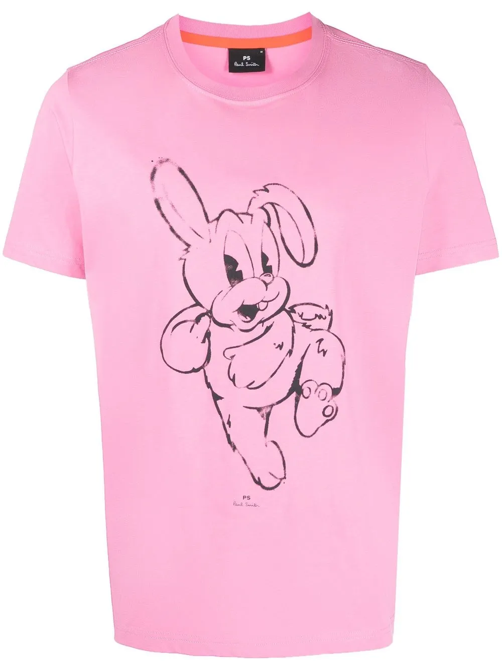 

PS Paul Smith graphic-print detail T-shirt - Pink