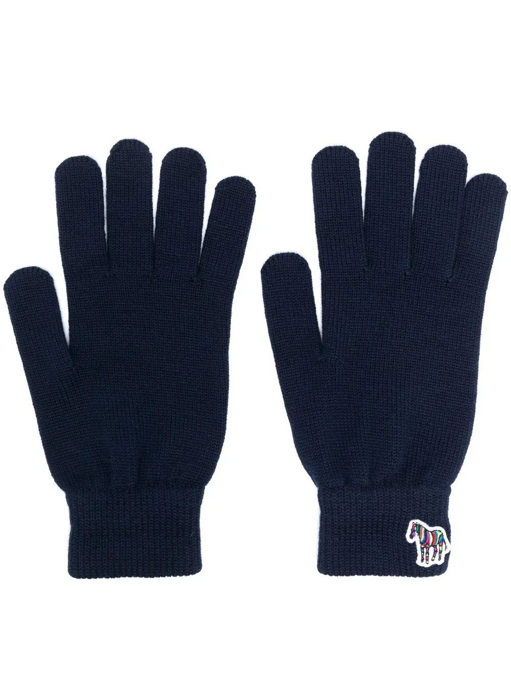 

PS Paul Smith logo-patch detail gloves - Blue