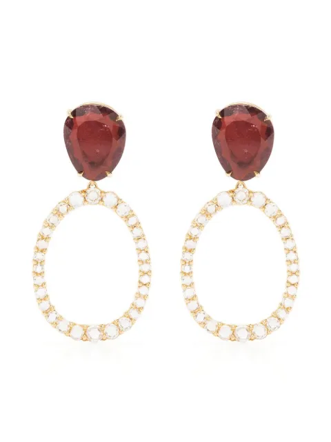 Marco Bicego 18kt yellow gold tourmaline and diamond drop earrings